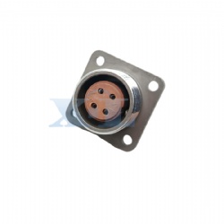 2RM-18 Series 4 Pin Female Panel Flange Receptacle