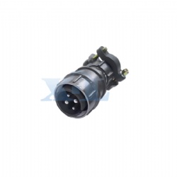 2RM-22 Series 4 Pin Male Cable Plug Unshielded Tail
