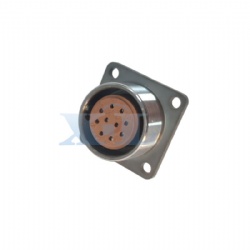 2RM-22 Series 10 Pin Female Panel Flange Receptacle