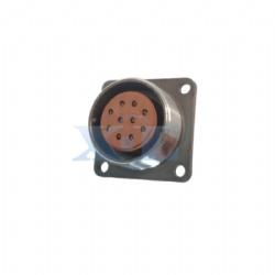 2RM-24 Series 10 Pin Female Panel Flange Receptacle