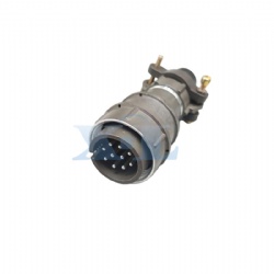 2RM-24 Series 10 Pin Male Cable Plug Unshielded Tail
