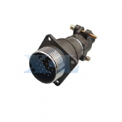 2RM-24 Series 19 Pin Male Panel Flange Receptacle with Tail