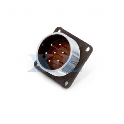 2RM-27 Series 7 Pin Male Panel Flange Receptacle