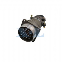 2RM-33 Series 32 Pin Male Panel Flange Receptacle with Tail