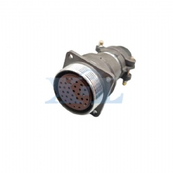 2RM-33 Series 32 Pin Female Panel Flange Receptacle with Tail