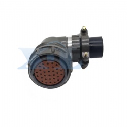 2RM-33 Series 32 Pin Female Cable Plug Angled Unshielded Tail