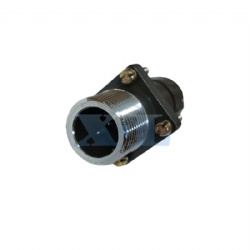 XLP16 2 Pin Male Flange Panel Receptacle with Shileded Tail