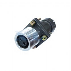 XLP16 2 Pin Female Flange Panel Receptacle with Shileded Tail