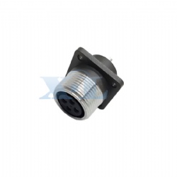 XLP20 4 Pin Female Flange Panel Receptacle