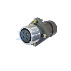 XLP20 4 Pin Female Flange Panel Receptacle with Shielded Tail