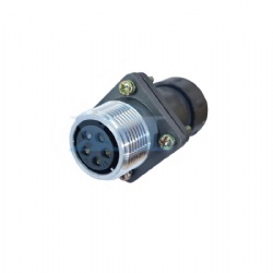 XLP20 5 Pin Female Flange Panel Receptacle with Shielded Tail