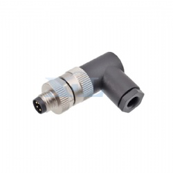 M8 Male Angled Assembly Cable Plug Plastic Shell