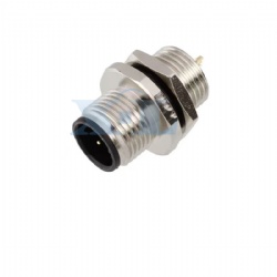M12 Male Panel Socket Rear Fastened Solder Cup/PCB M12 Thread