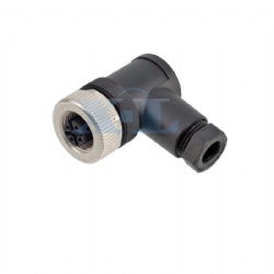 M12 Female Field Wireable Angled Cable Plug Plastic Shell