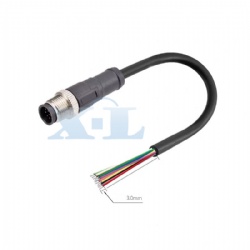 M12 Male Straight Molding Cables, Unshielded/Shielded