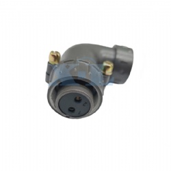 XLP20 2 Pin Female Cable Plug Angled Shielded